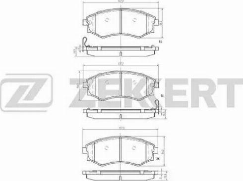 Zekkert BS-1767 - Гальмівні колодки, дискові гальма autocars.com.ua