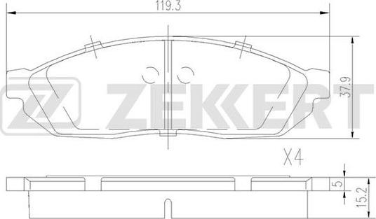 Zekkert BS-1770 - Тормозные колодки, дисковые, комплект autodnr.net