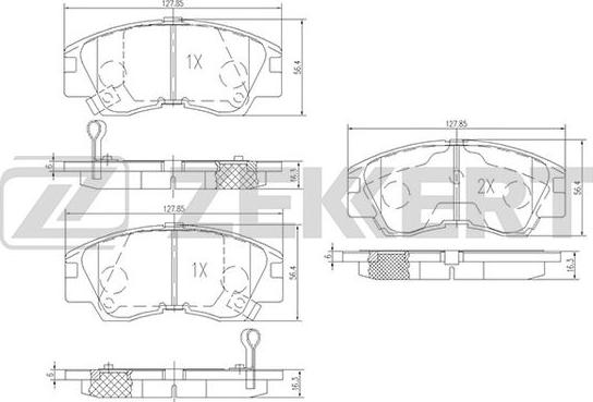 Zekkert BS-1858 - Гальмівні колодки, дискові гальма autocars.com.ua