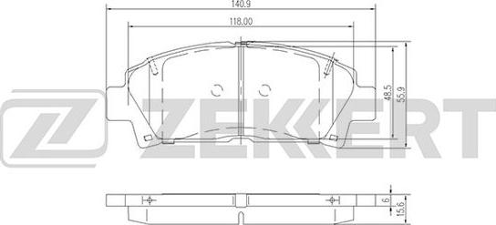 Zekkert BS-1869 - Гальмівні колодки, дискові гальма autocars.com.ua