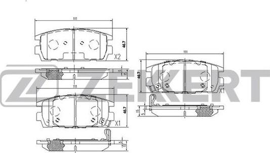 Zekkert BS-1937 - Тормозные колодки, дисковые, комплект avtokuzovplus.com.ua