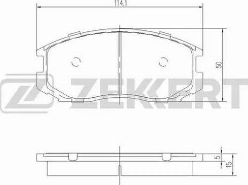 Zekkert BS-1953 - Гальмівні колодки, дискові гальма autocars.com.ua