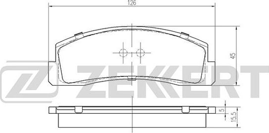 Zekkert BS-2068 - Тормозные колодки, дисковые, комплект avtokuzovplus.com.ua