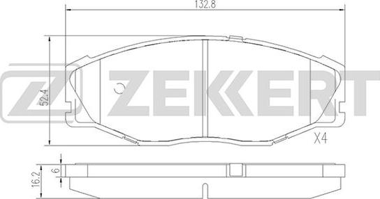 Zekkert BS-2085 - Гальмівні колодки, дискові гальма autocars.com.ua