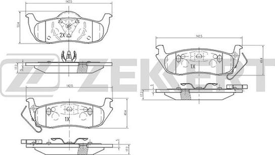 Zekkert BS-2110 - Гальмівні колодки, дискові гальма autocars.com.ua