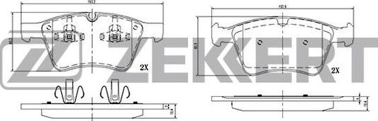 Zekkert BS-2126 - Тормозные колодки, дисковые, комплект autodnr.net