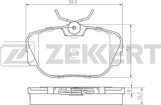 Zekkert BS-2138 - Гальмівні колодки, дискові гальма autocars.com.ua