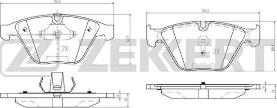 Zekkert BS-2142 - Тормозные колодки, дисковые, комплект autodnr.net