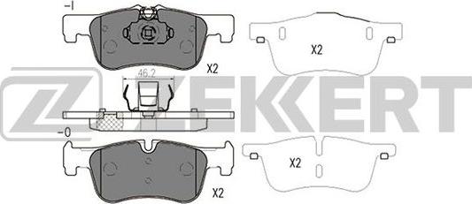 Zekkert BS-2146 - Тормозные колодки, дисковые, комплект autodnr.net