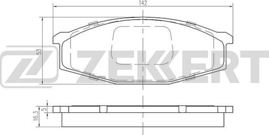 Zekkert BS-2150 - Тормозные колодки, дисковые, комплект avtokuzovplus.com.ua