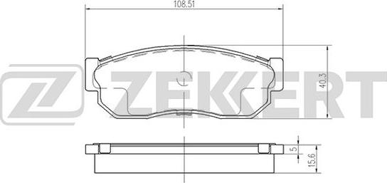 Zekkert BS-2156 - Гальмівні колодки, дискові гальма autocars.com.ua