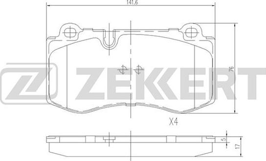 Zekkert BS-2164 - Тормозные колодки, дисковые, комплект autodnr.net
