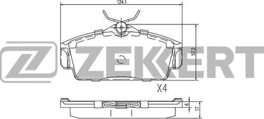 Zekkert BS-2313 - Колодки торм. диск. передн. Nissan Almera N16 00-  Primera P11 WP11 98- autodnr.net