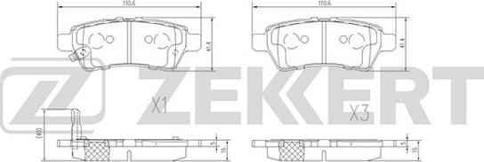 Zekkert BS-2333 - Гальмівні колодки, дискові гальма autocars.com.ua