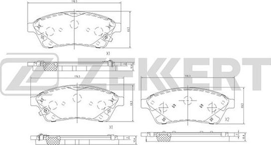 Zekkert BS-2382 - Гальмівні колодки, дискові гальма autocars.com.ua