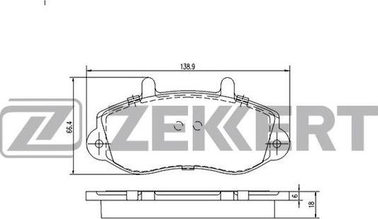 Zekkert BS-2420 - Гальмівні колодки, дискові гальма autocars.com.ua