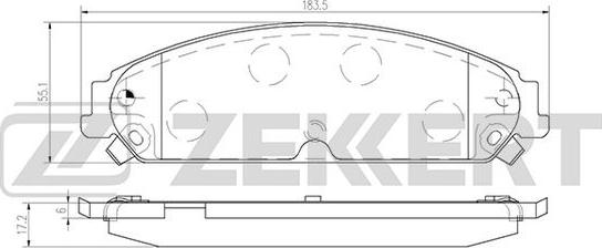 Zekkert BS-2428 - Гальмівні колодки, дискові гальма autocars.com.ua
