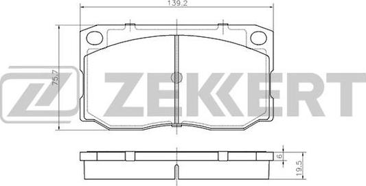 Zekkert BS-2439 - Гальмівні колодки, дискові гальма autocars.com.ua