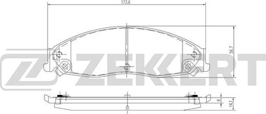 Zekkert BS-2453 - Гальмівні колодки, дискові гальма autocars.com.ua