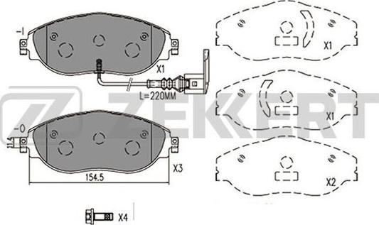 Zekkert BS-2457 - Гальмівні колодки, дискові гальма autocars.com.ua