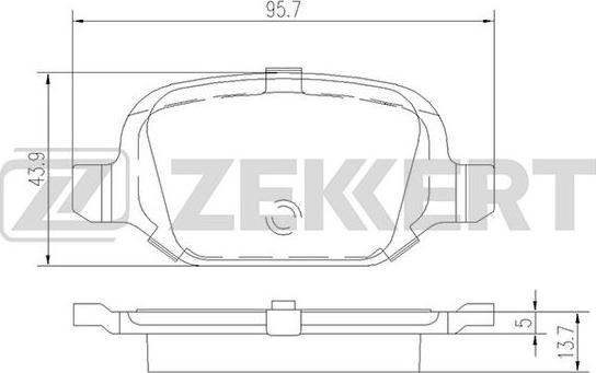 Zekkert BS-2463 - Гальмівні колодки, дискові гальма autocars.com.ua