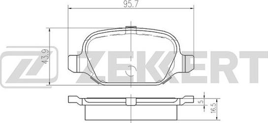 Zekkert BS-2464 - Гальмівні колодки, дискові гальма autocars.com.ua