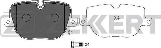 Zekkert BS-2529 - Тормозные колодки, дисковые, комплект avtokuzovplus.com.ua