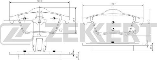 Zekkert BS-2759 - Тормозные колодки, дисковые, комплект autodnr.net