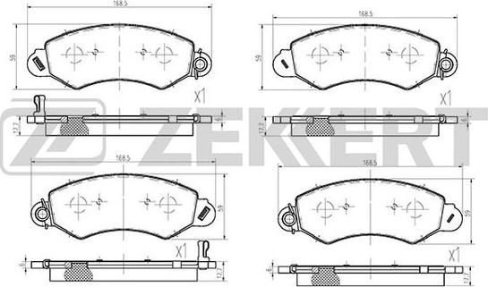 Zekkert BS-2841 - Гальмівні колодки, дискові гальма autocars.com.ua