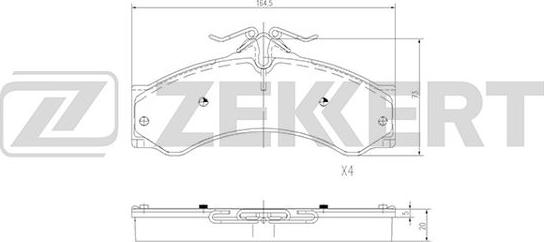 Zekkert BS-2851 - Гальмівні колодки, дискові гальма autocars.com.ua