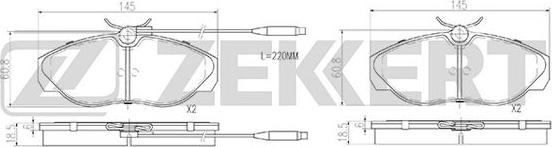 Zekkert BS-2869 - Тормозные колодки, дисковые, комплект autodnr.net