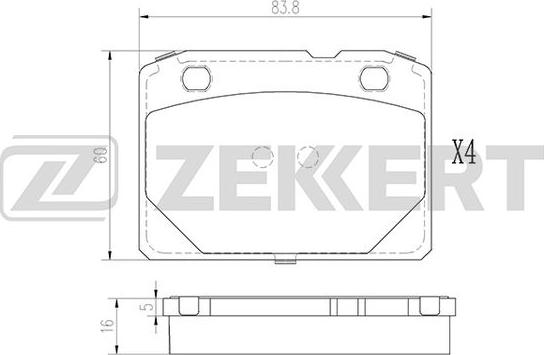 Zekkert BS-2901 - Тормозные колодки, дисковые, комплект autodnr.net