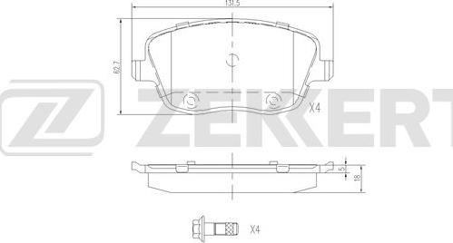 Zekkert BS-2903 - Гальмівні колодки, дискові гальма autocars.com.ua