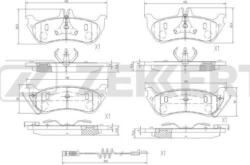 Zekkert BS-2912 - Гальмівні колодки, дискові гальма autocars.com.ua