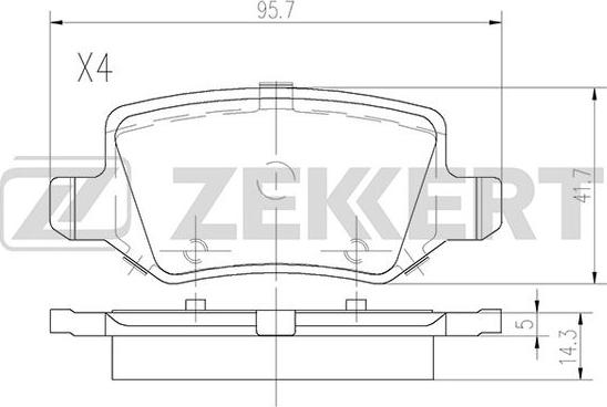 Zekkert BS-2918 - Гальмівні колодки, дискові гальма autocars.com.ua