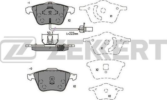 Zekkert BS-2923 - Тормозные колодки, дисковые, комплект avtokuzovplus.com.ua