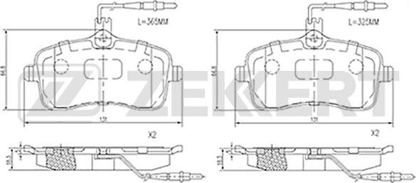 Zekkert BS-2931 - Гальмівні колодки, дискові гальма autocars.com.ua