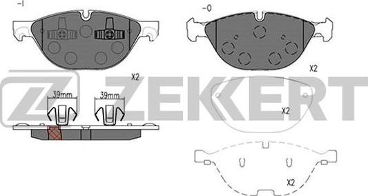 Zekkert BS-2936 - Тормозные колодки, дисковые, комплект avtokuzovplus.com.ua