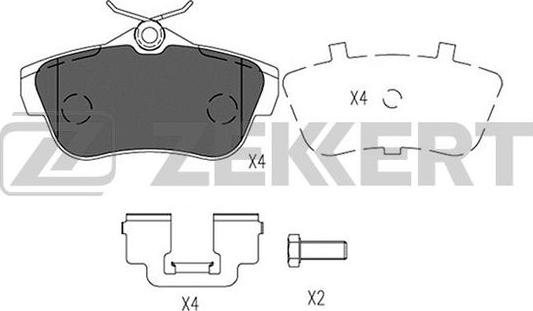 Zekkert BS-2938 - Тормозные колодки, дисковые, комплект avtokuzovplus.com.ua