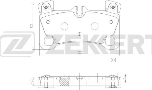 Zekkert BS-2943 - Гальмівні колодки, дискові гальма autocars.com.ua