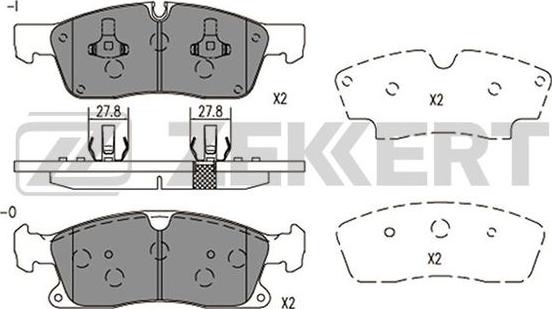 Zekkert BS-2951 - Тормозные колодки, дисковые, комплект autodnr.net