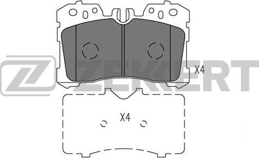 Zekkert BS-2967 - Тормозные колодки, дисковые, комплект avtokuzovplus.com.ua