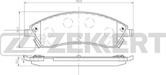 Zekkert BS-2984 - Гальмівні колодки, дискові гальма autocars.com.ua