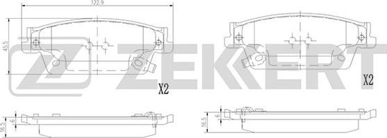 Zekkert BS-2985 - Гальмівні колодки, дискові гальма autocars.com.ua