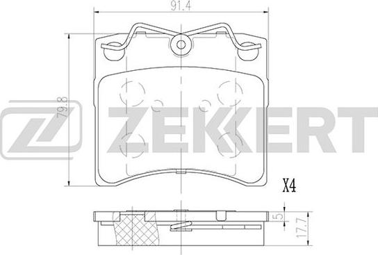 Zekkert BS-2992 - Колодки торм. диск. передн. VW Transporter IV 90- autodnr.net