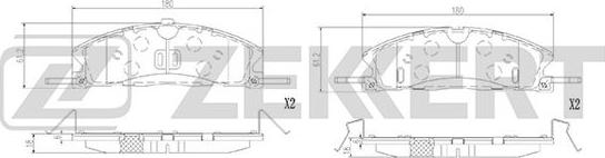 Zekkert BS-3013 - Тормозные колодки, дисковые, комплект avtokuzovplus.com.ua