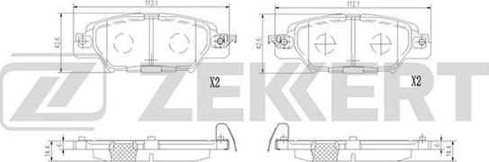 Zekkert BS-3019 - Гальмівні колодки, дискові гальма autocars.com.ua