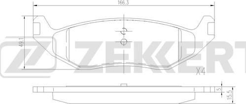 Zekkert BS-3038 - Гальмівні колодки, дискові гальма autocars.com.ua