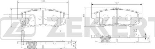 Zekkert BS-3040 - Гальмівні колодки, дискові гальма autocars.com.ua