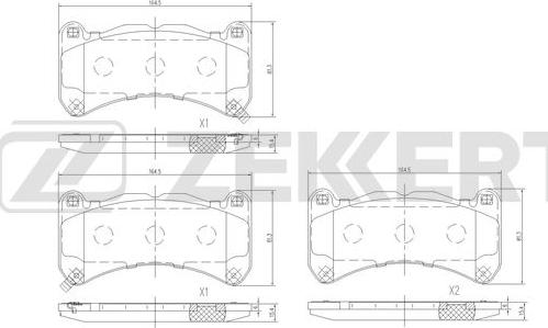 Zekkert BS-3051 - Тормозные колодки, дисковые, комплект avtokuzovplus.com.ua